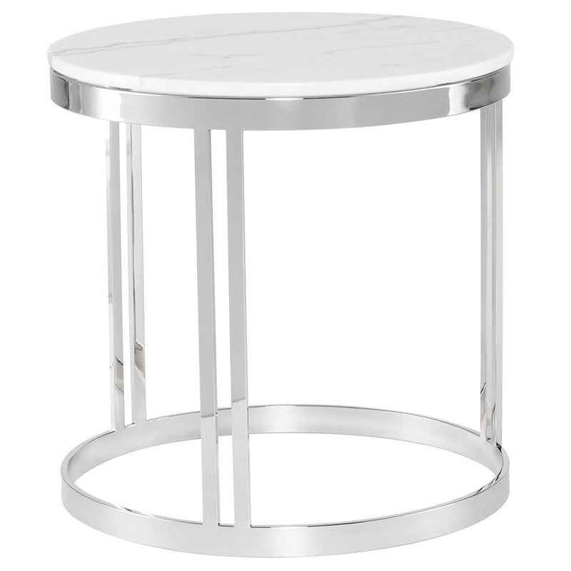 Table d'appoint Nicola - Plateau blanc