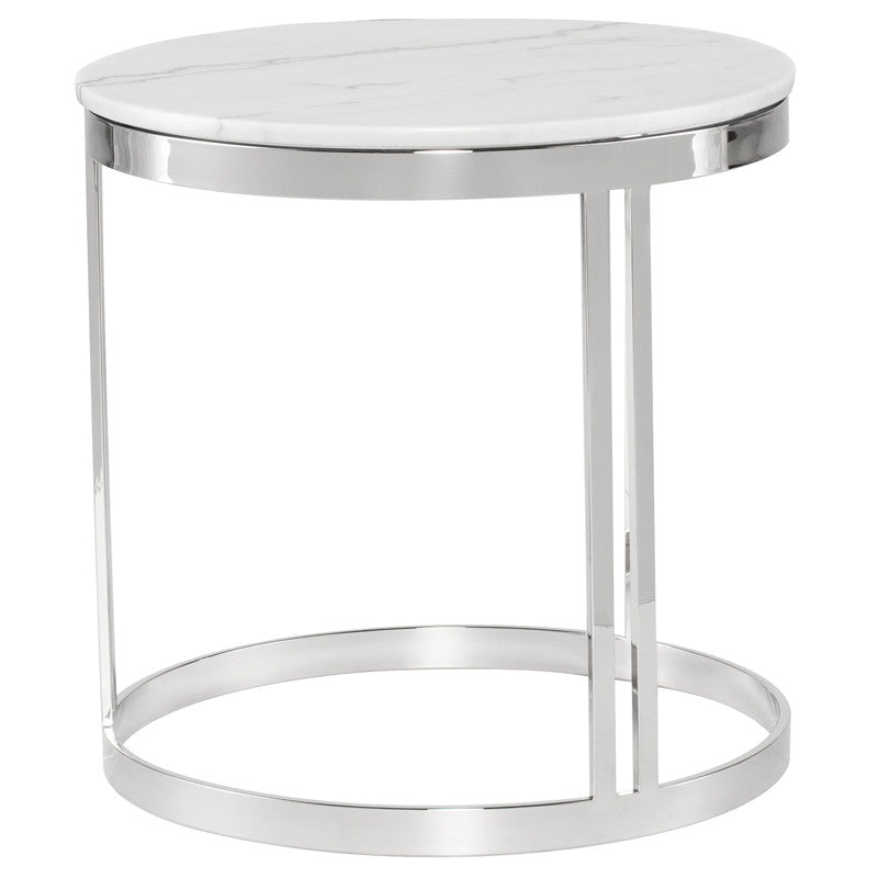 Table d'appoint Nicola - Plateau blanc