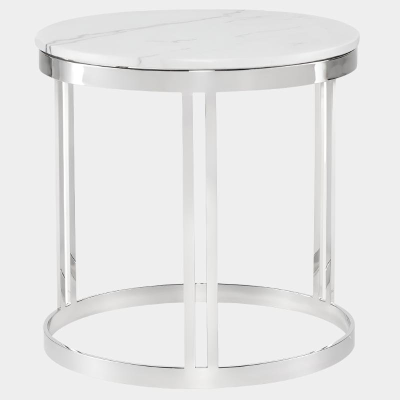 Nicola Side Table - White Top