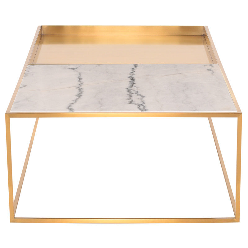 Table basse Corbett - Plateau blanc