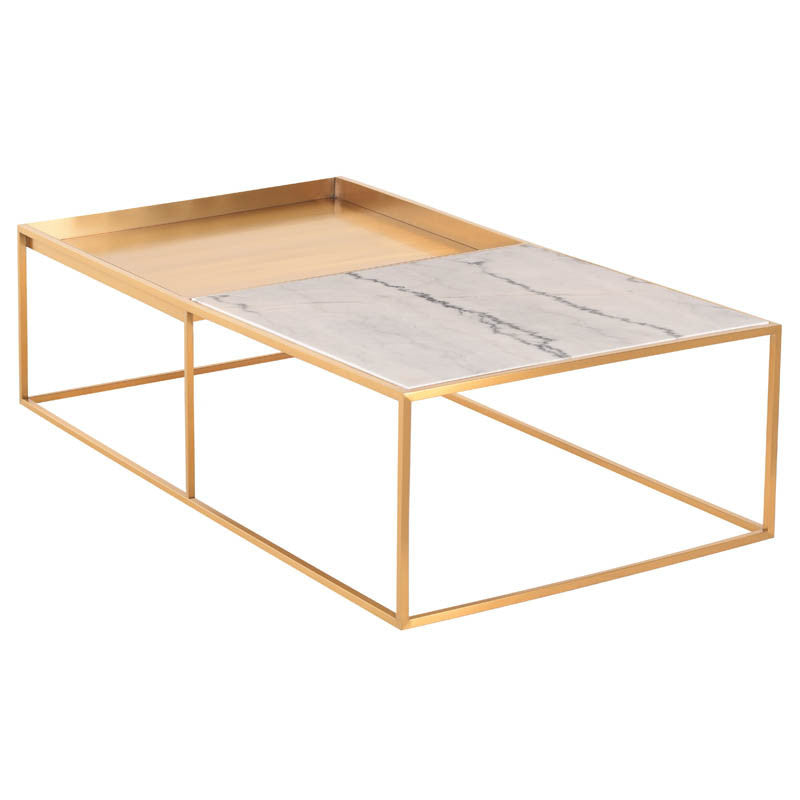 Table basse Corbett - Plateau blanc