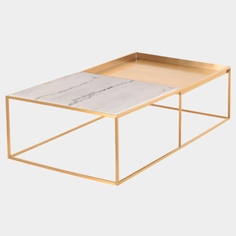 Table basse Corbett - Plateau blanc