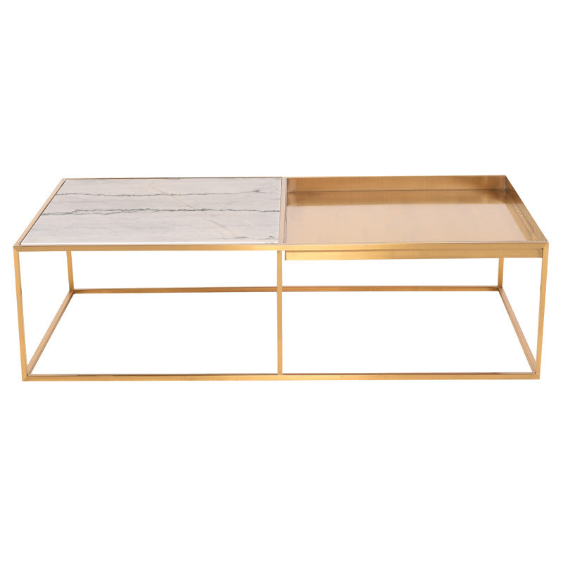 Table basse Corbett - Plateau blanc