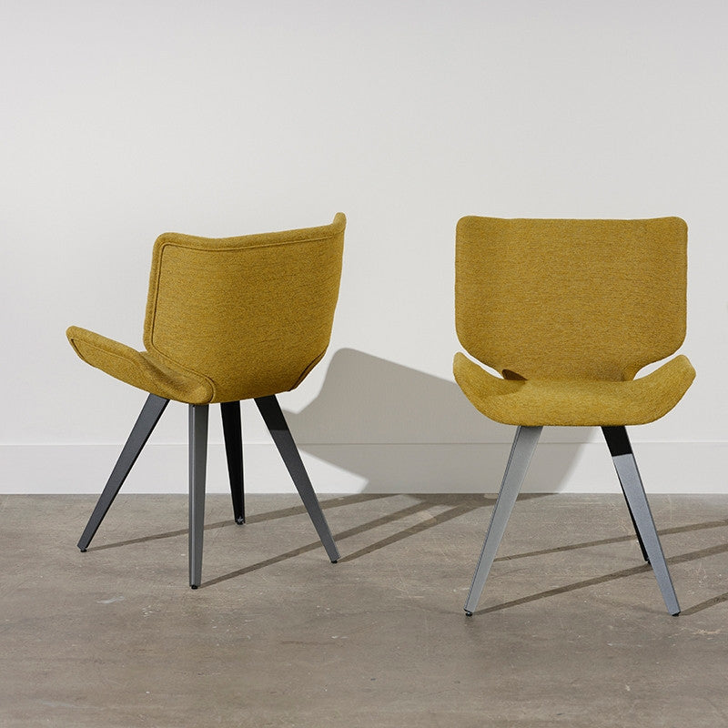 Chaise de salle à manger Astra Boucle (pieds en acier titane)
