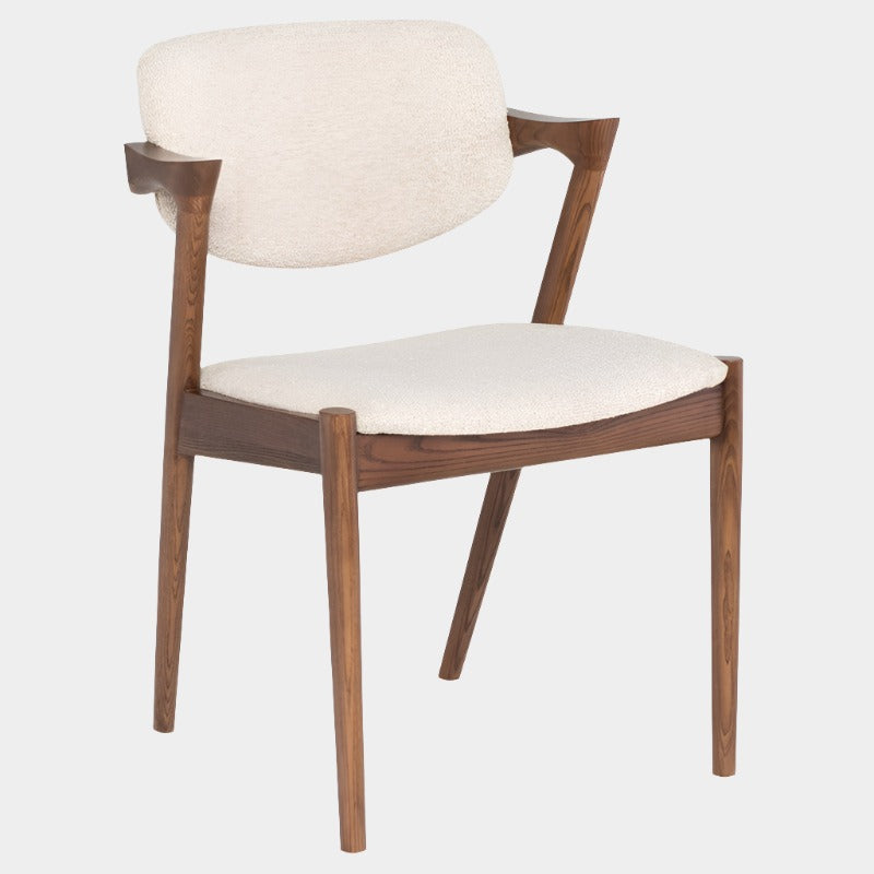 Kalli Boucle Dining Chair (Walnut Ash Frame)