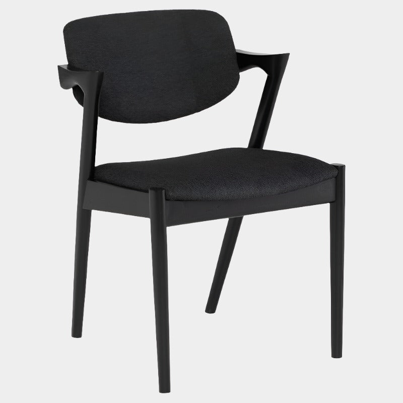 Kalli Boucle Dining Chair (Black Ash Frame)