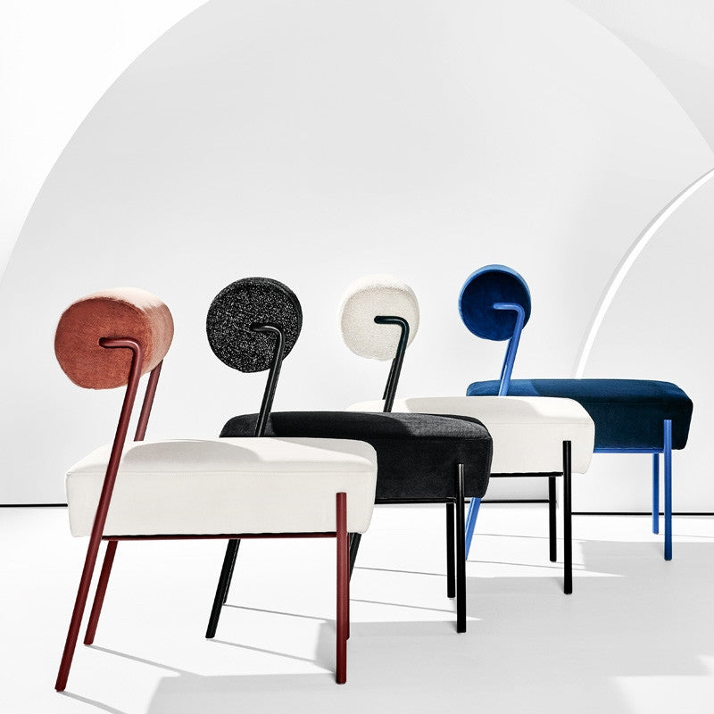 Marni Boucle Dining Chair (Rust Frame)