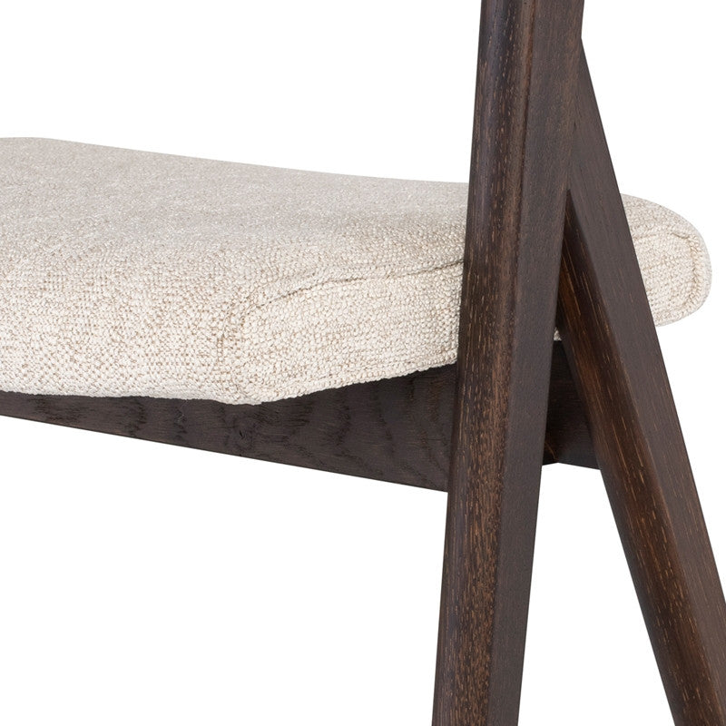 Anita Boucle Stool (Seared Oak Frame)