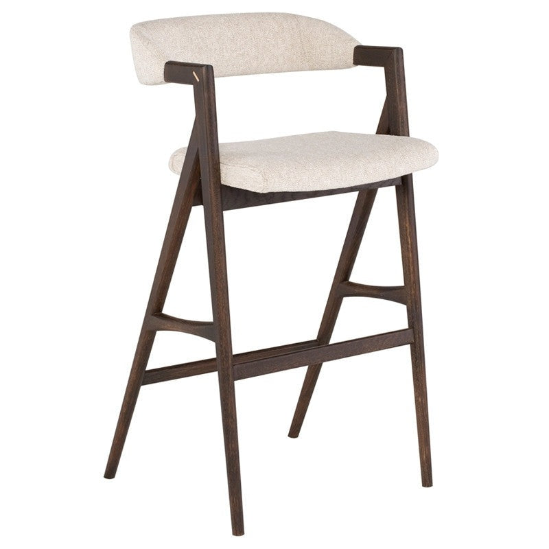 Anita Boucle Stool (Seared Oak Frame)