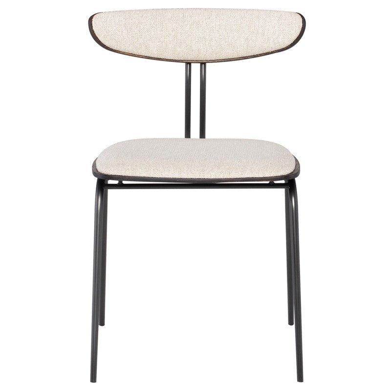 Giada Boucle Dining Chair (Seared Oak Black Steel Frame)