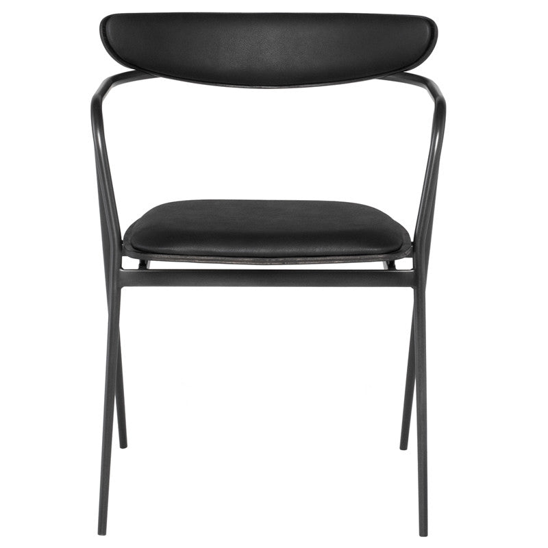 Giada Dining ArmChair (Ebonized Oak Black Steel Frame)