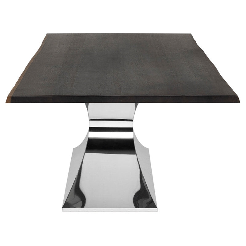 Table à manger prétorienne (plateau en chêne brûlé)