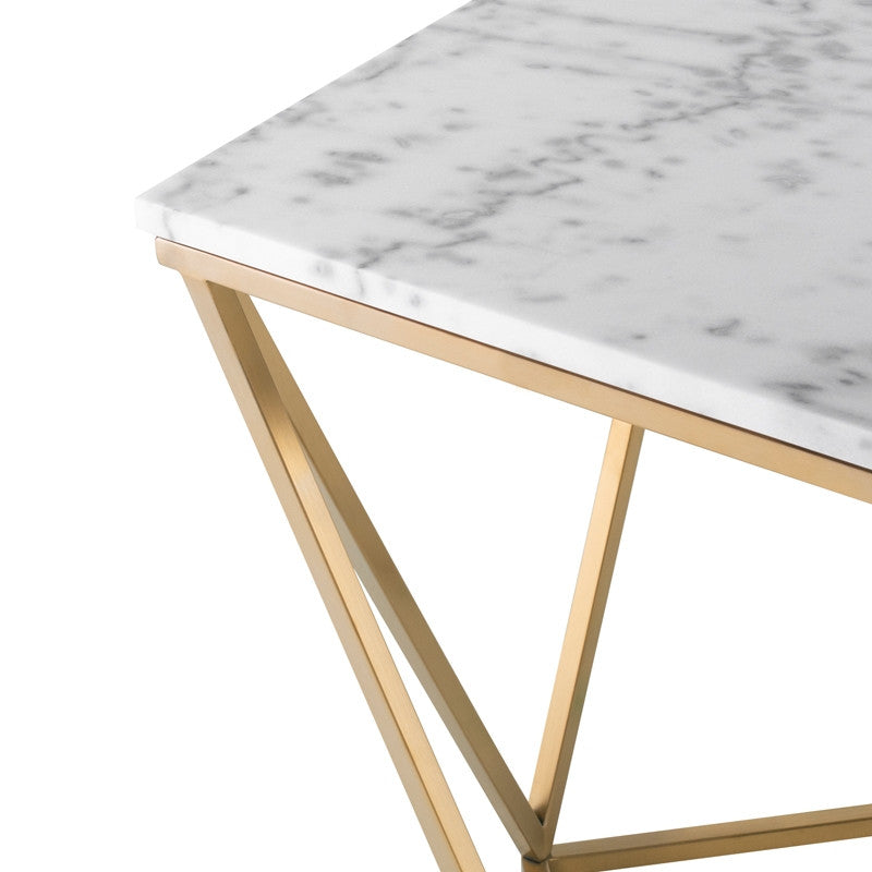 Table d'appoint Jasmine - Plateau blanc