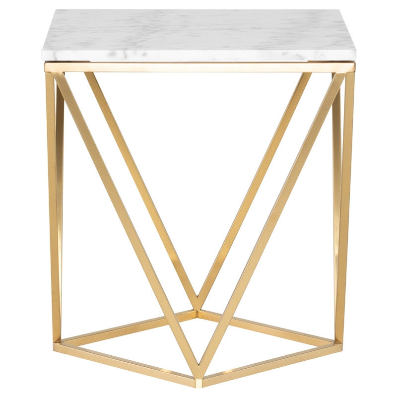 Table d'appoint Jasmine - Plateau blanc