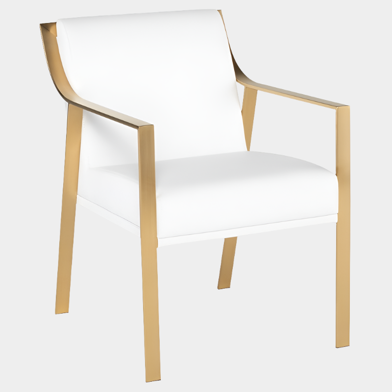 Valentine Dining Chair (Brushed Gold Frame)