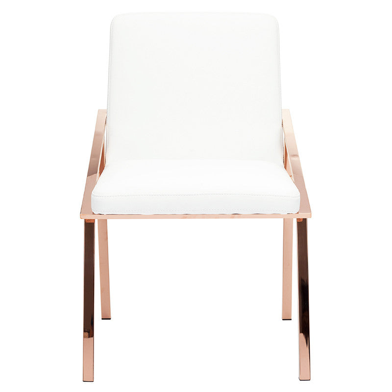 Nika Dining Chair (Polished Rose Gold Frame)