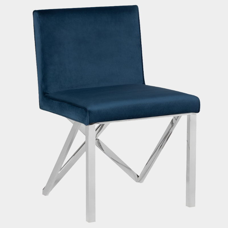 Talbot Dining Chair (Polished Stainless Frame)
