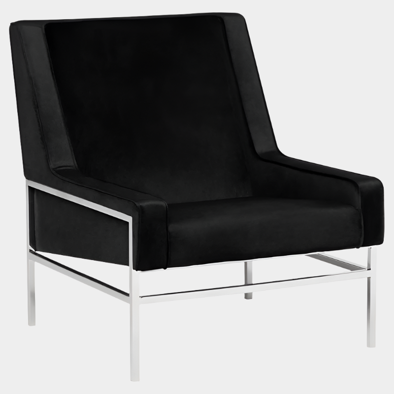 Chaise d'appoint Theodore - Cadre en acier inoxydable