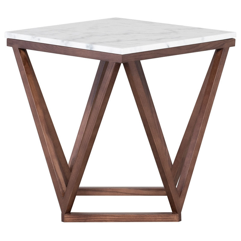 Table d'appoint Jasmine - Plateau blanc