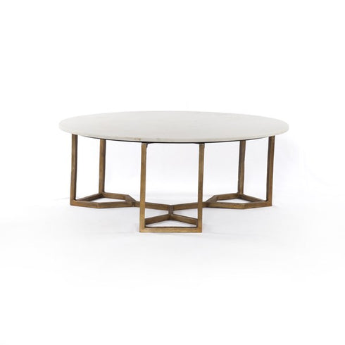 Naomi Coffee Table-Raw Brass