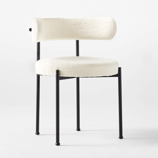 Inesse Boucle Ivory Dining Chair (Reproduction)