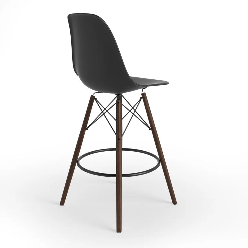 Tabouret Eiffel avec pattes en bois de noyer (26")