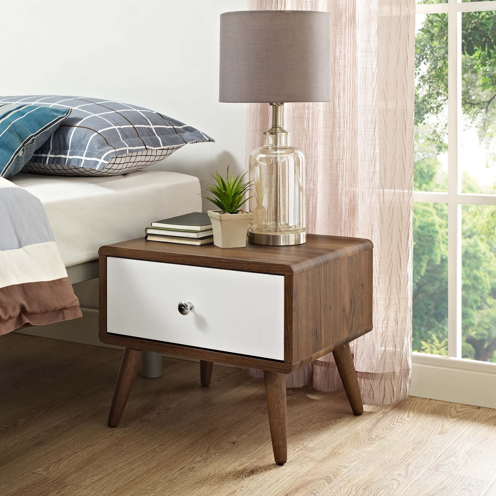 Transmit Nightstand in Walnut White