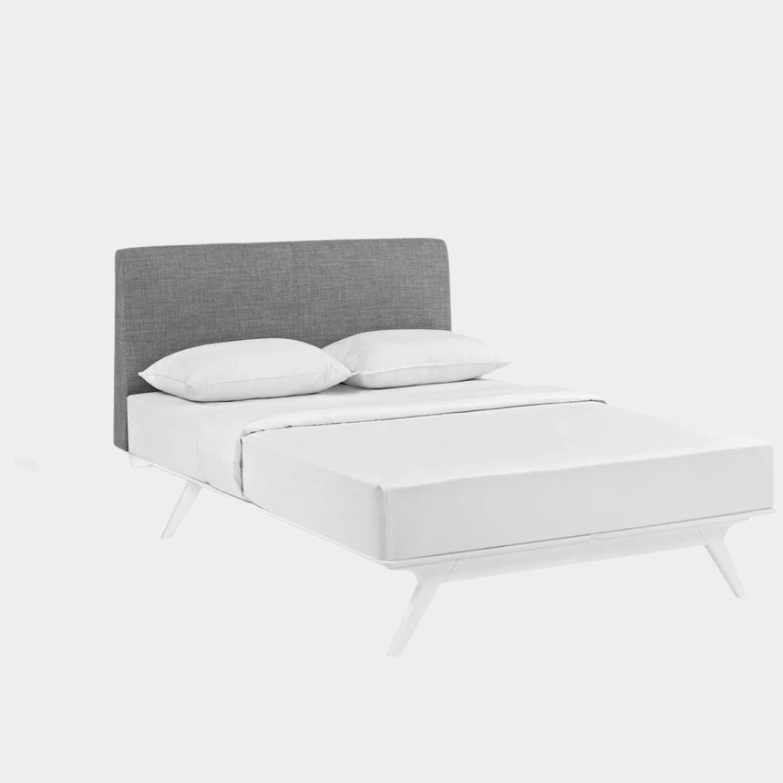 Tracy 3 Piece Full Bedroom Set in White Gray