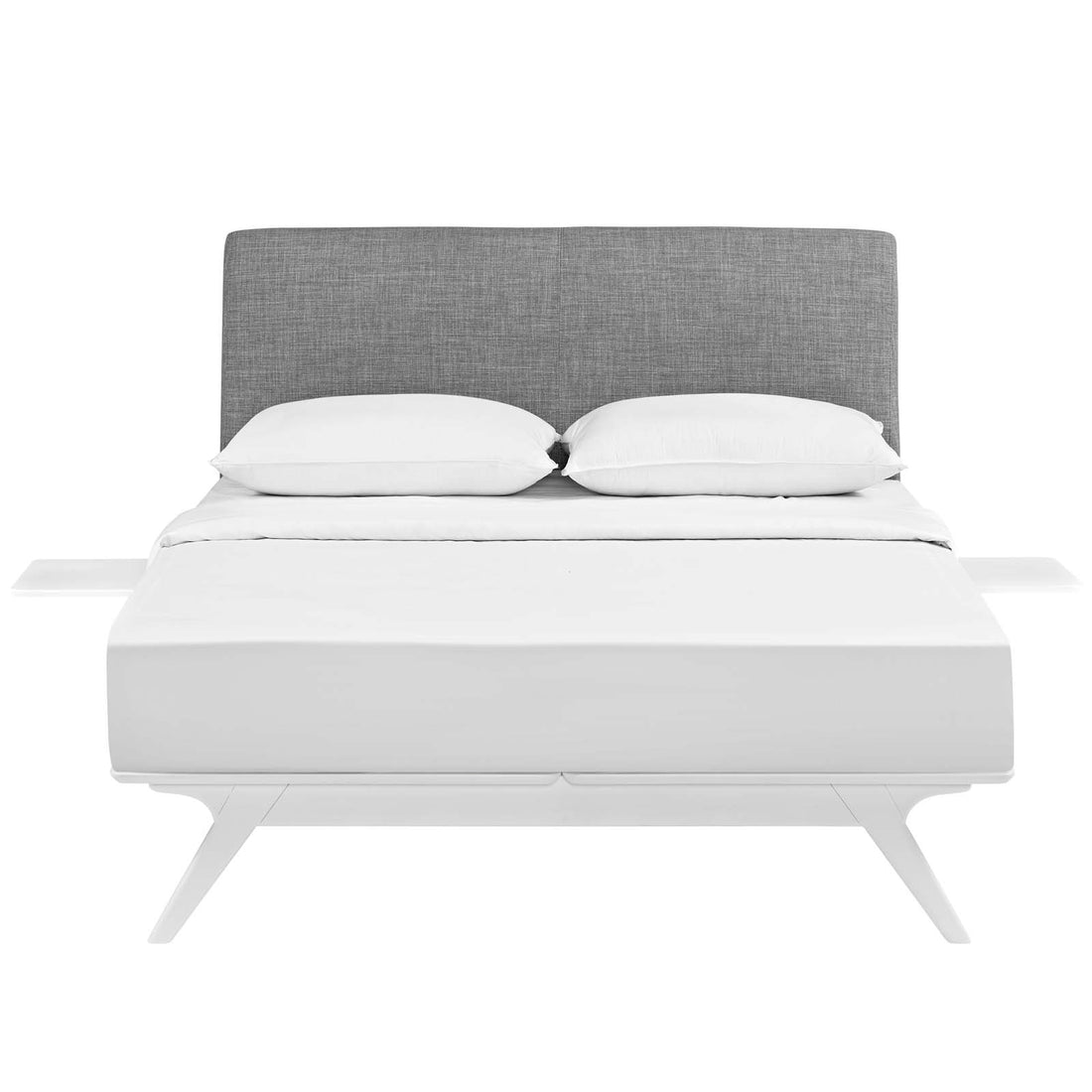 Tracy 3 Piece Full Bedroom Set in White Gray