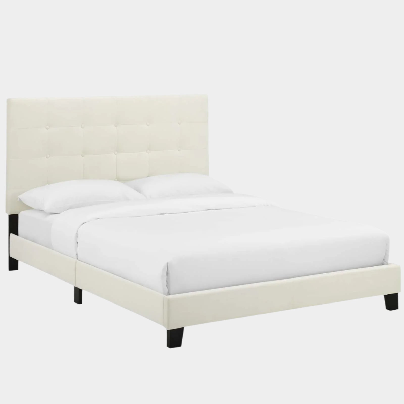 Melanie Tufted Button Upholstered Performance Velvet Platform Bed