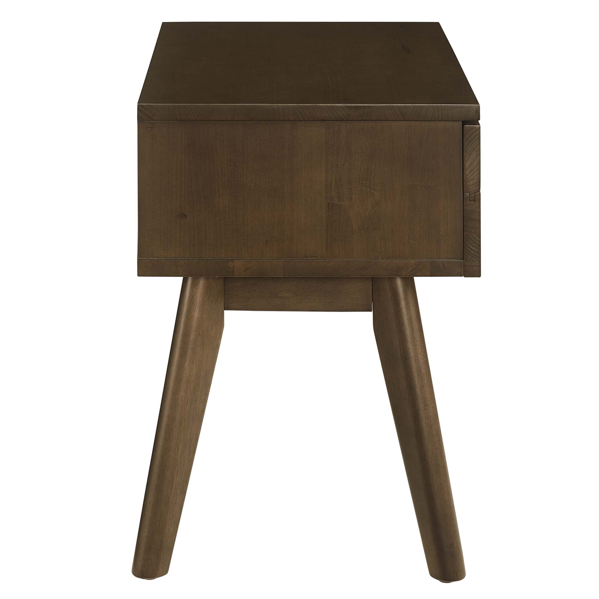 Everly Wood Nightstand in Walnut