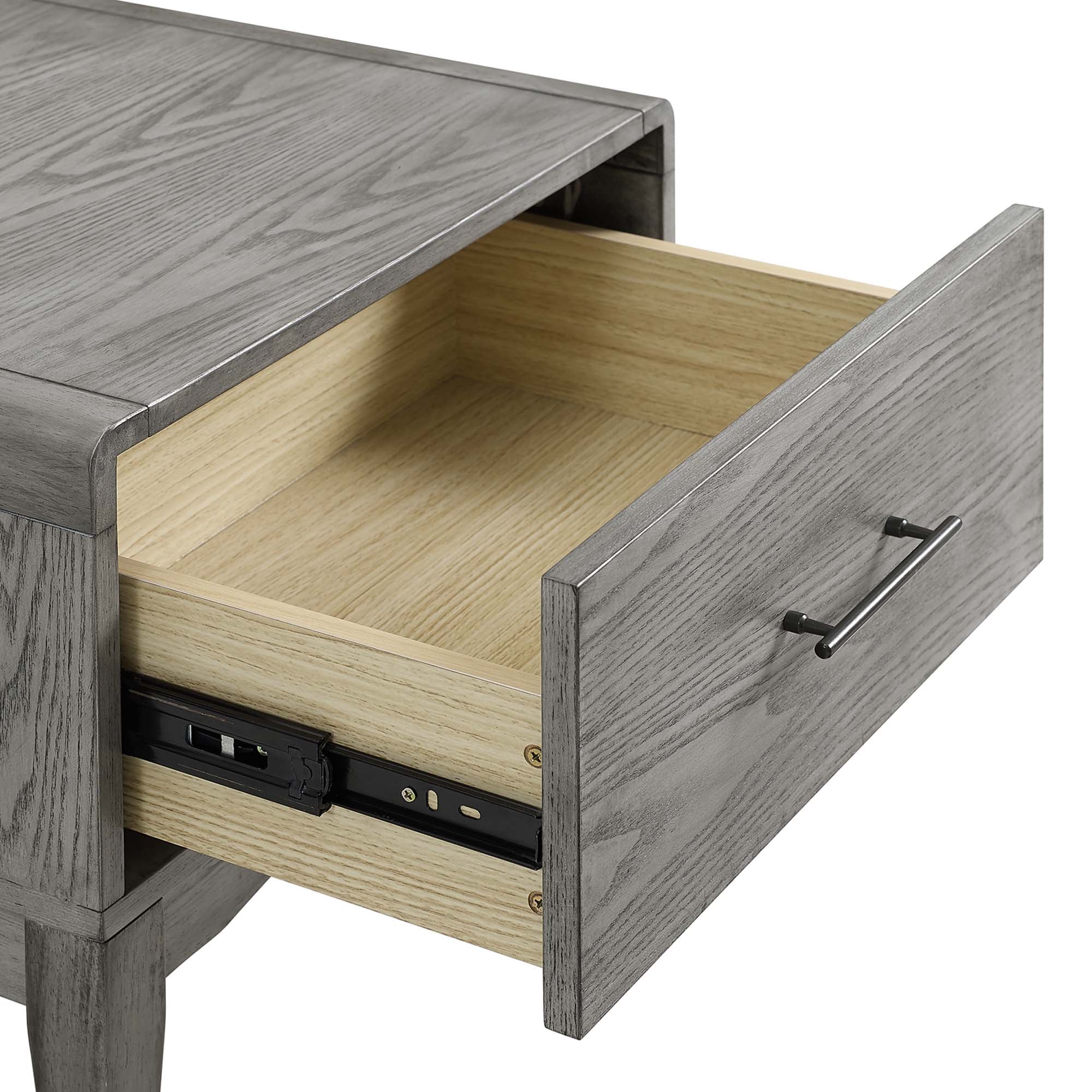 Georgia Wood Nightstand in Gray