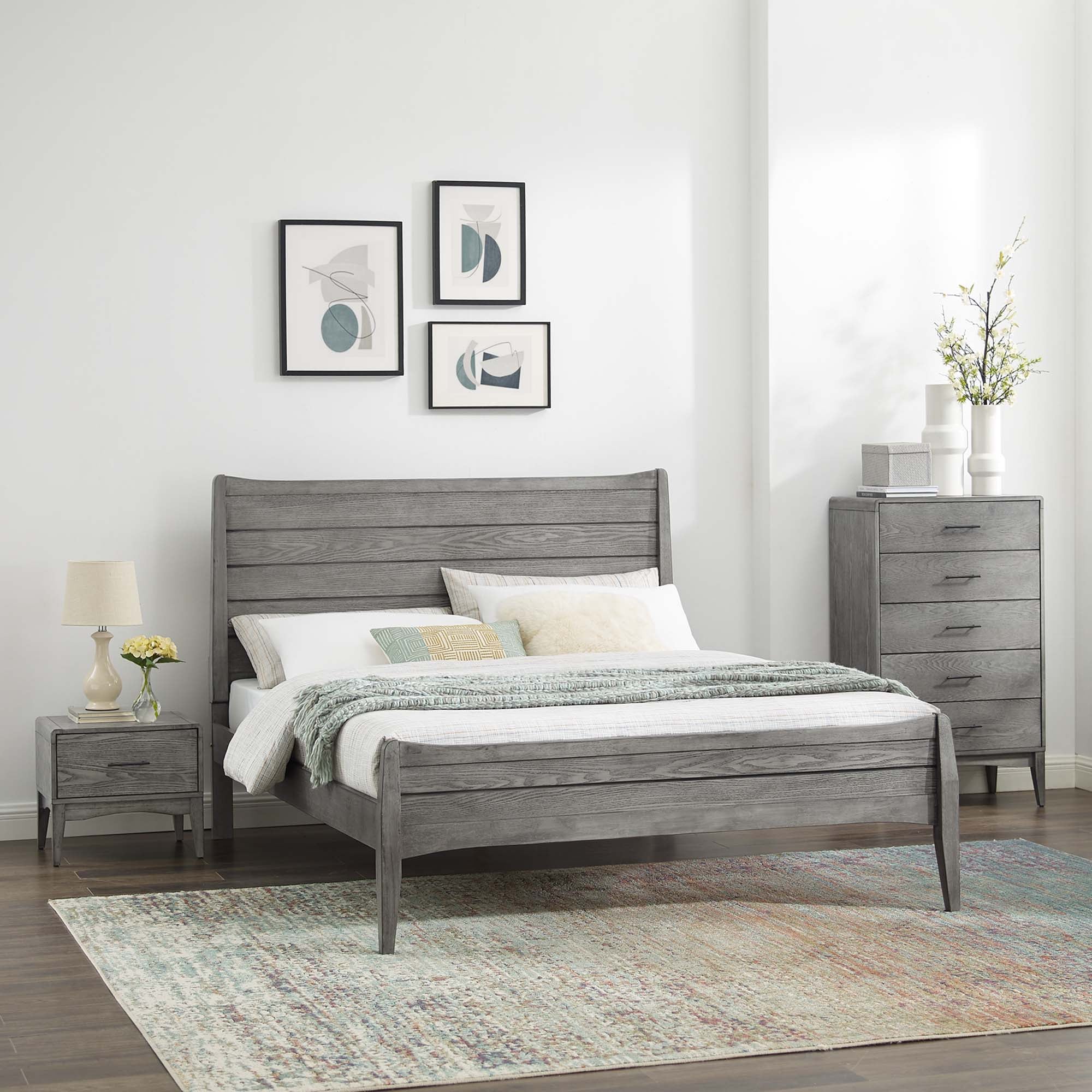 Georgia 3 Piece Queen Bedroom Set in Gray