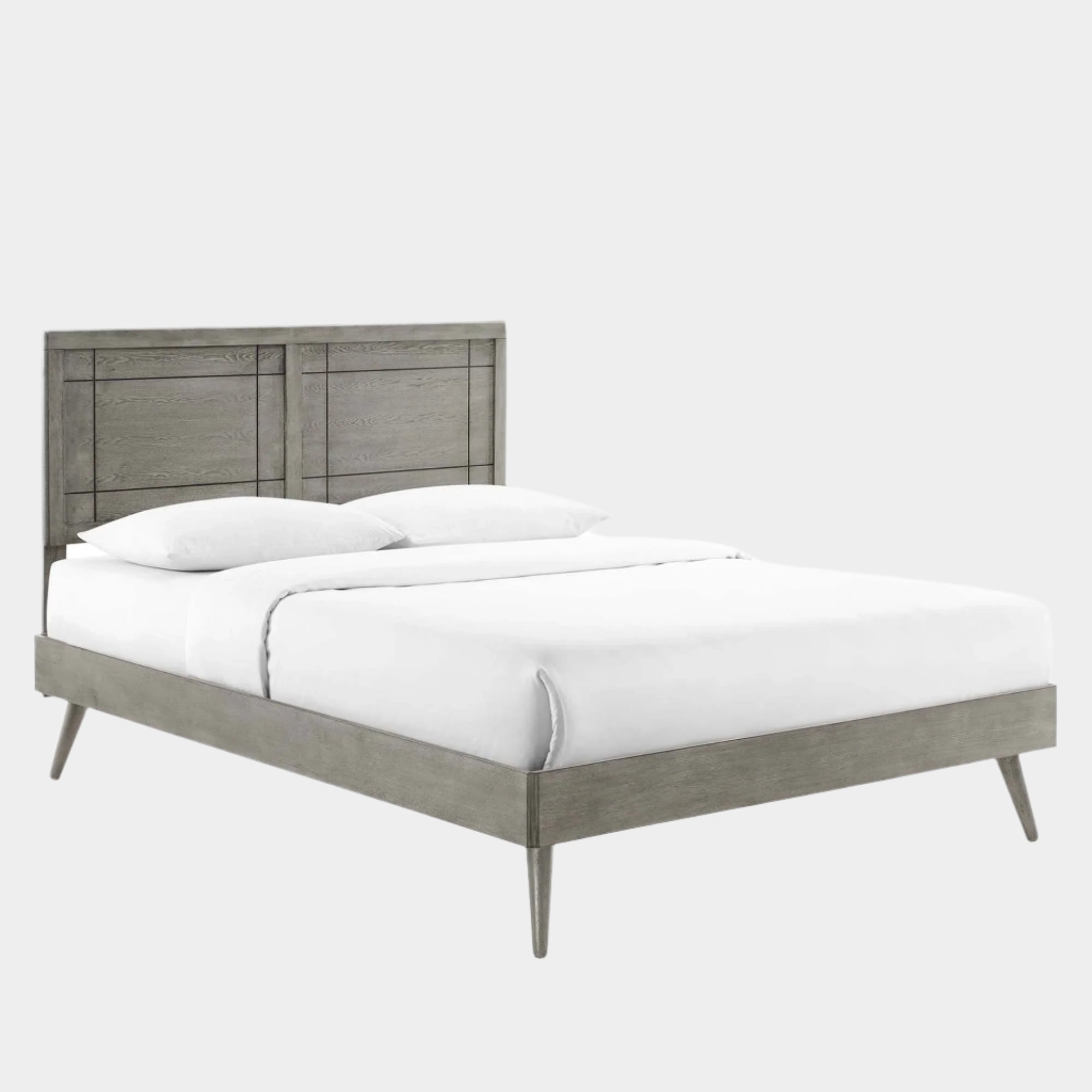 Marlee Wood Platform Bed With Splayed Legs