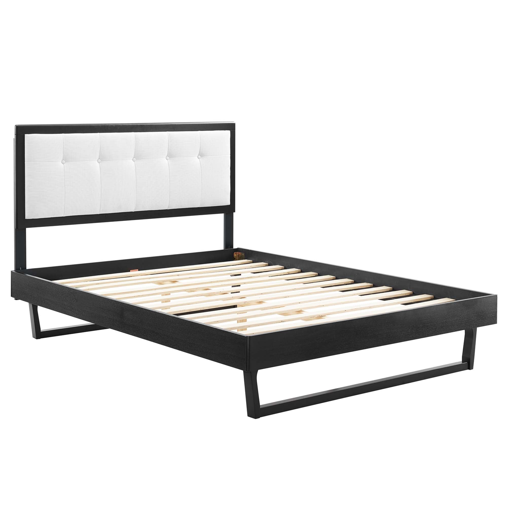 Willow Wood Platform Bed With Angular Frame