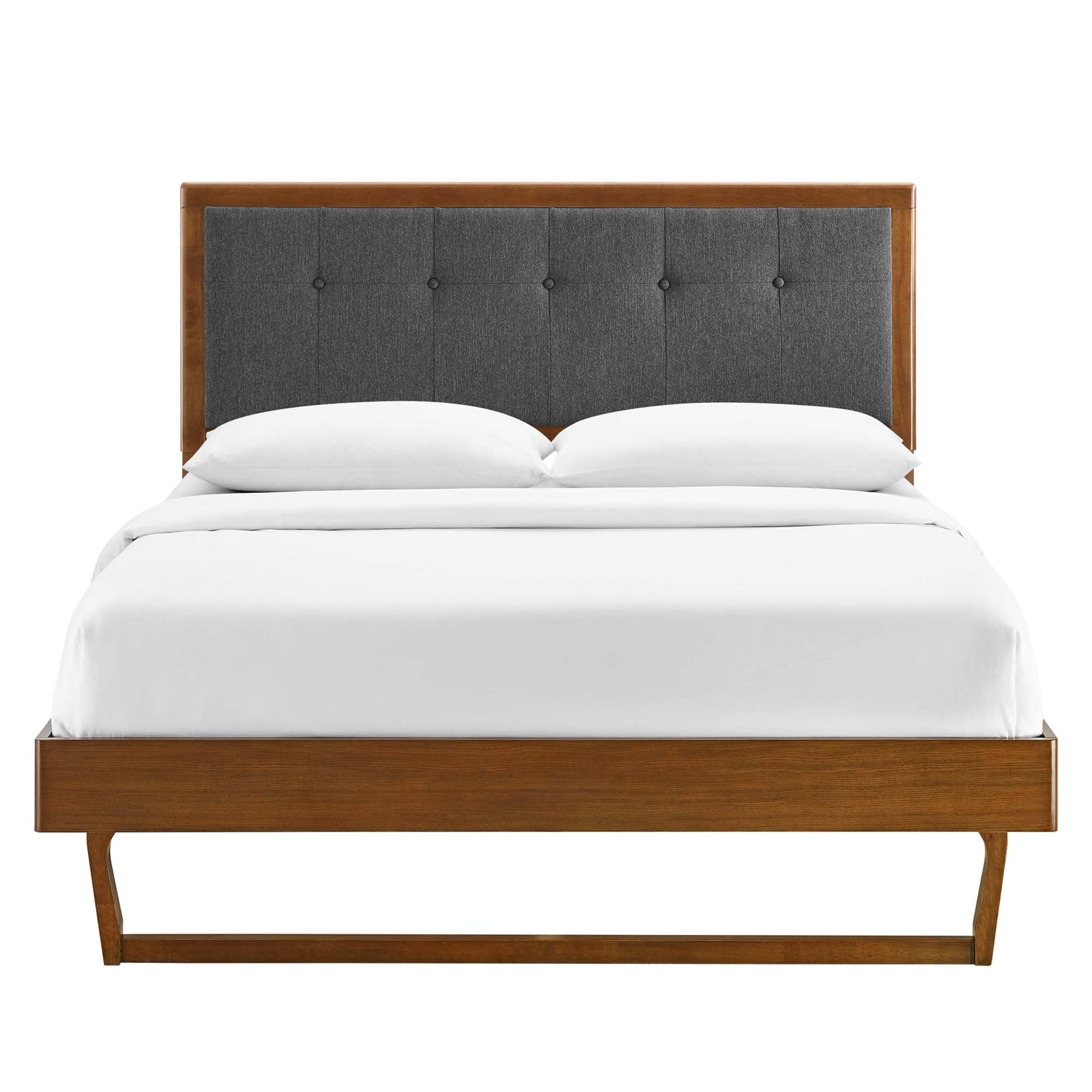 Willow Wood Platform Bed With Angular Frame