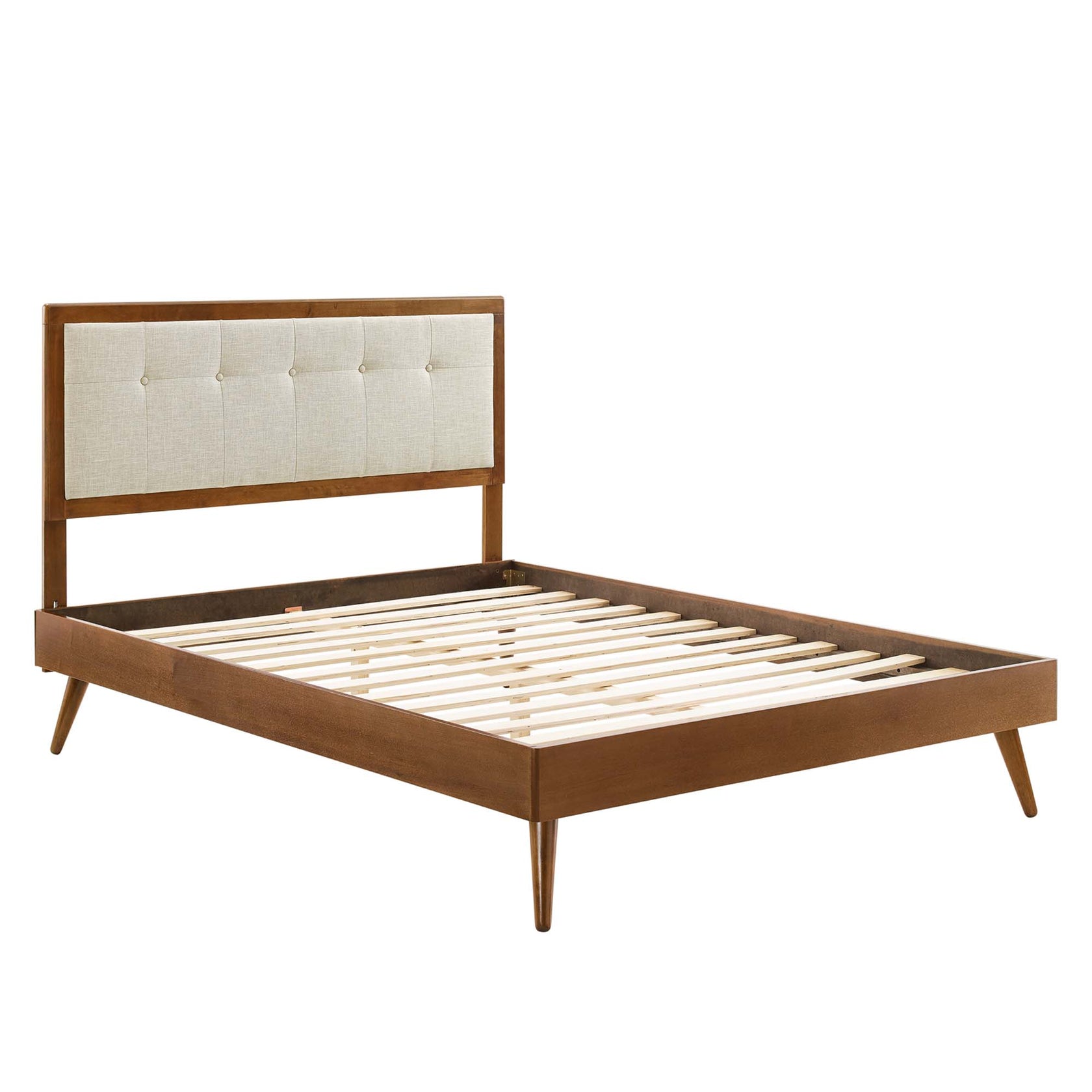 Willow Wood Platform Bed With Splayed Legs