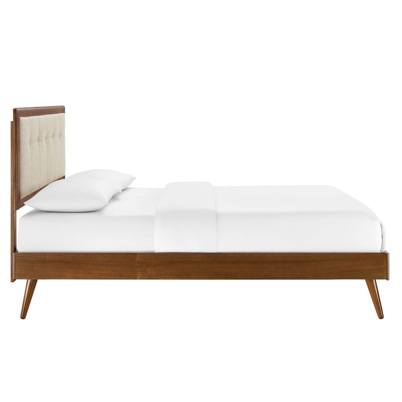 Willow Wood Platform Bed With Splayed Legs