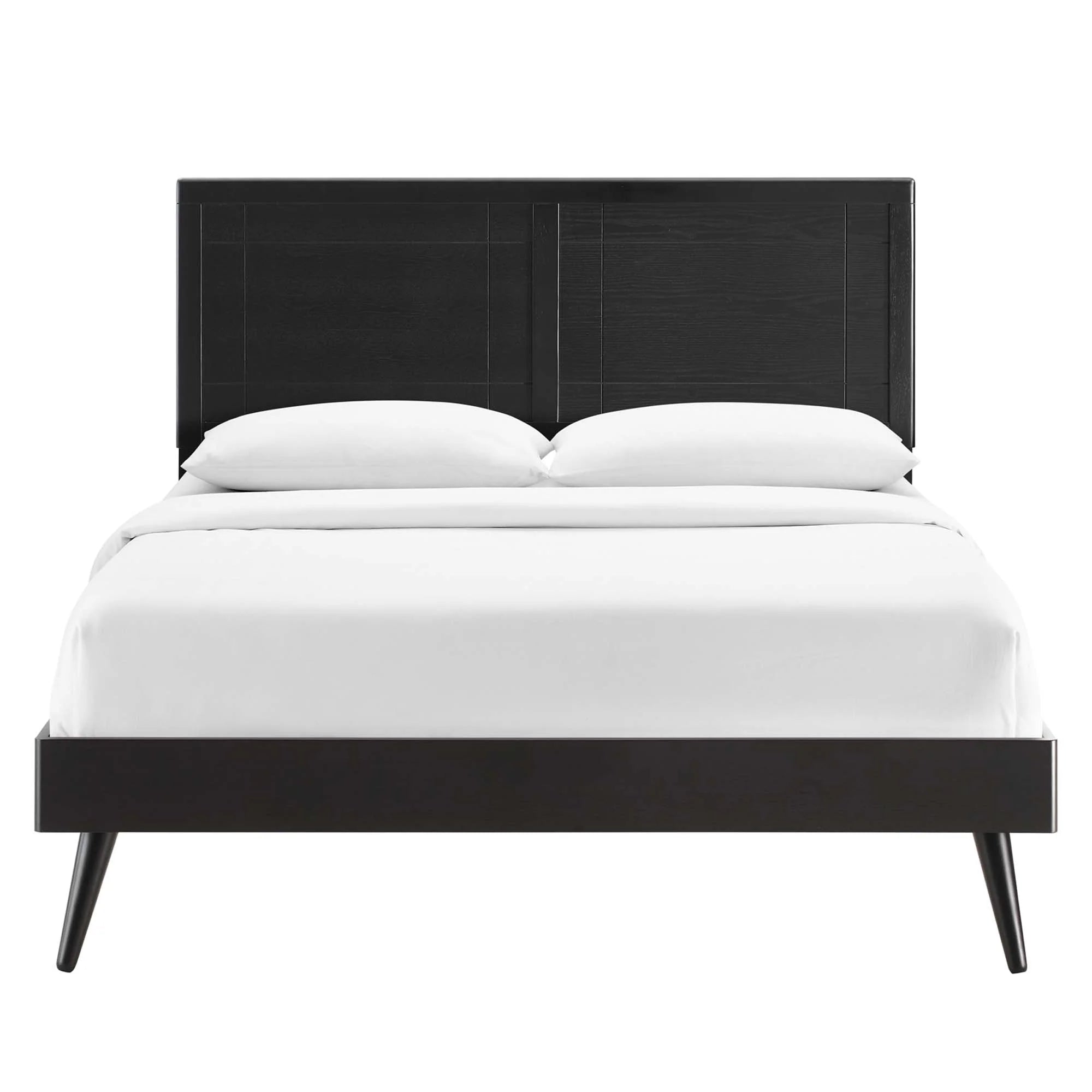 Marlee Wood Platform Bed With Splayed Legs