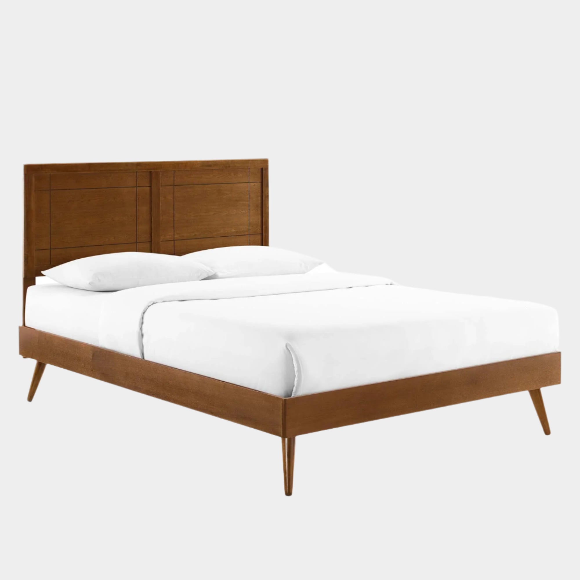 Marlee Wood Platform Bed With Splayed Legs