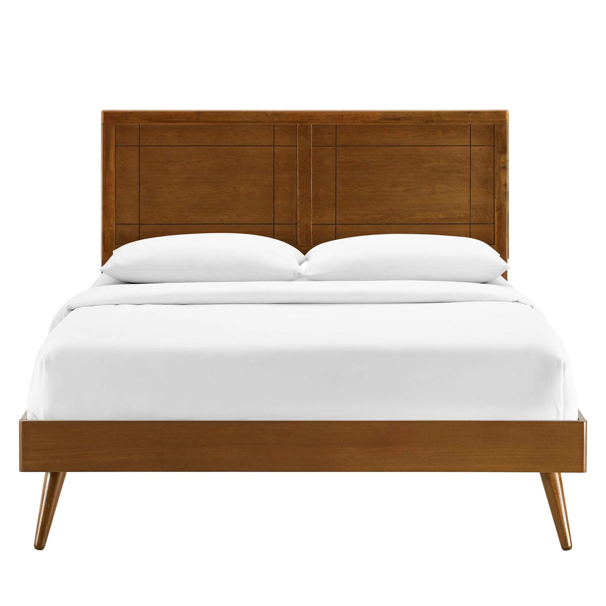 Marlee Wood Platform Bed With Splayed Legs