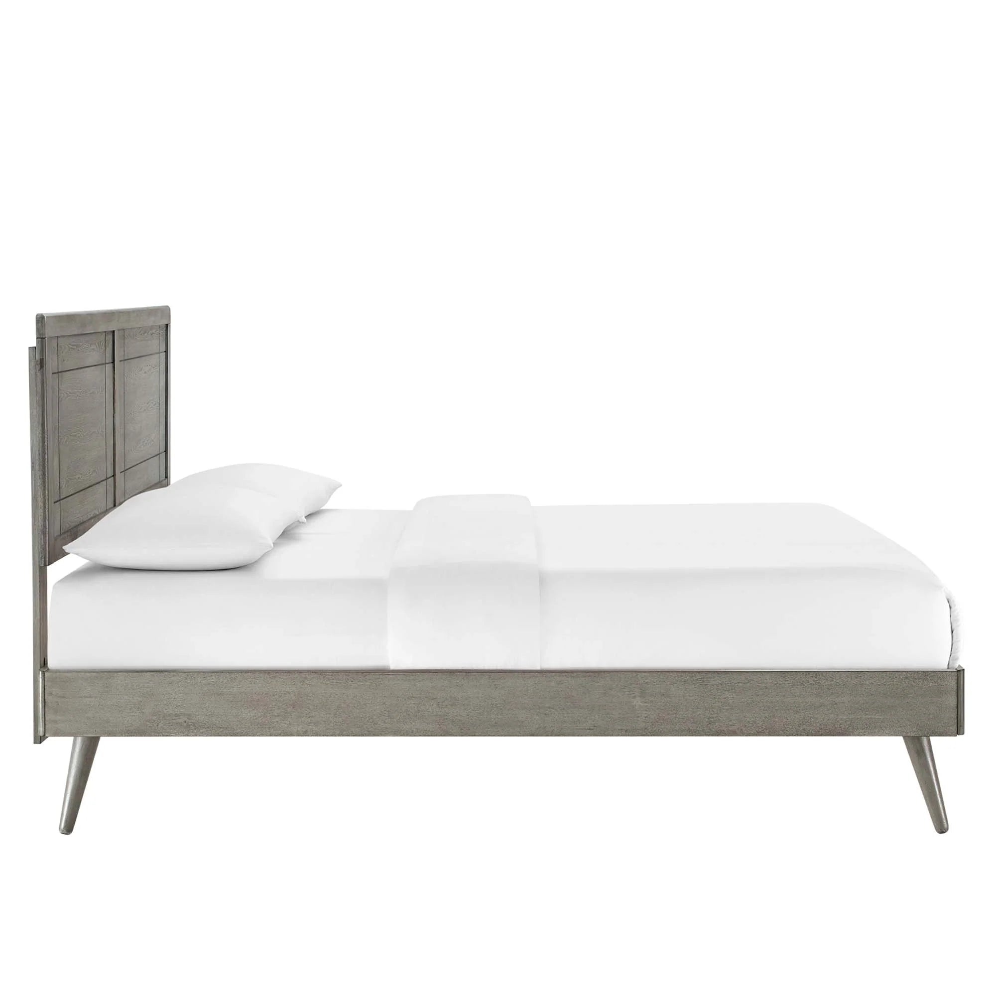 Marlee Wood Platform Bed With Splayed Legs