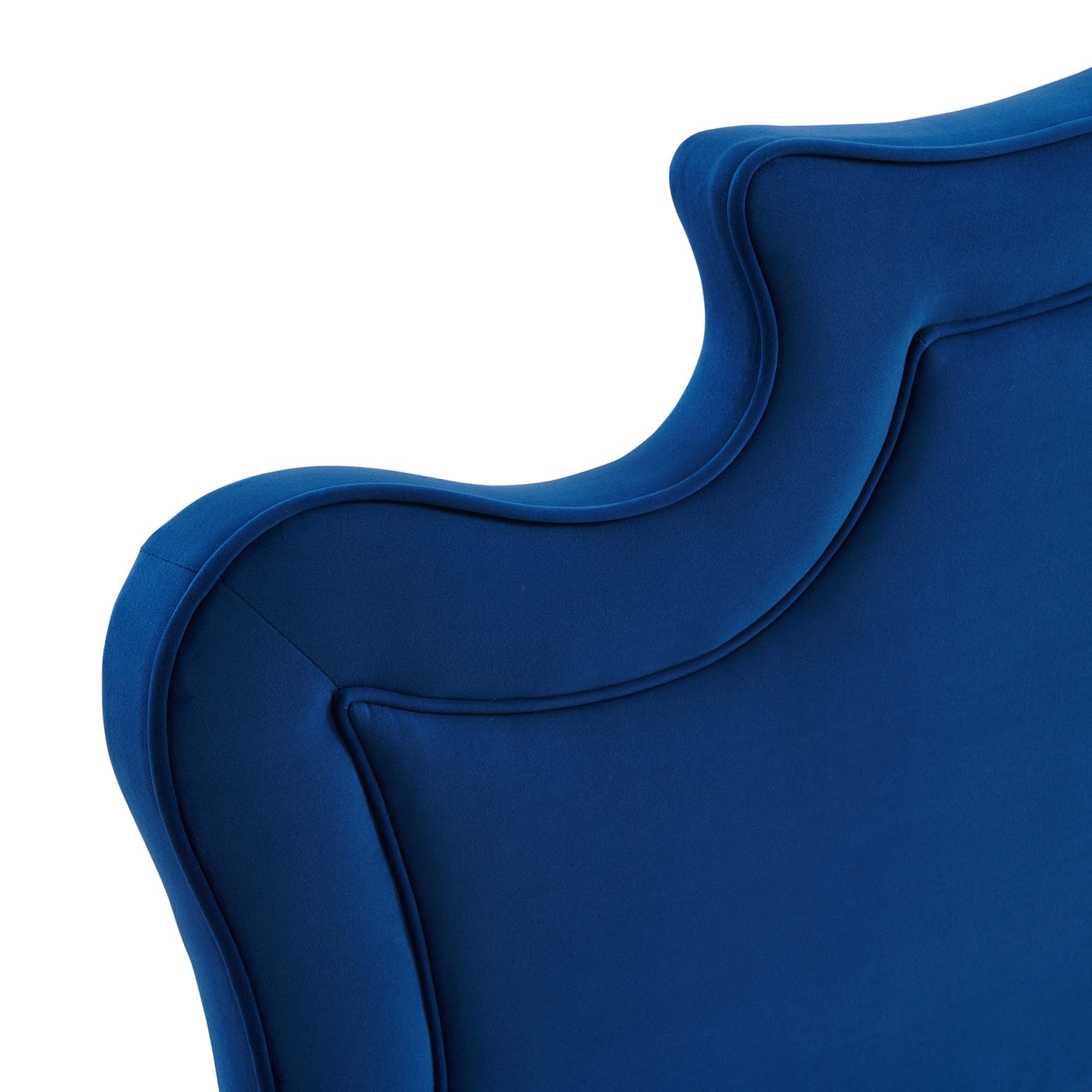 Fauteuil de salon en velours Ponder Performance 