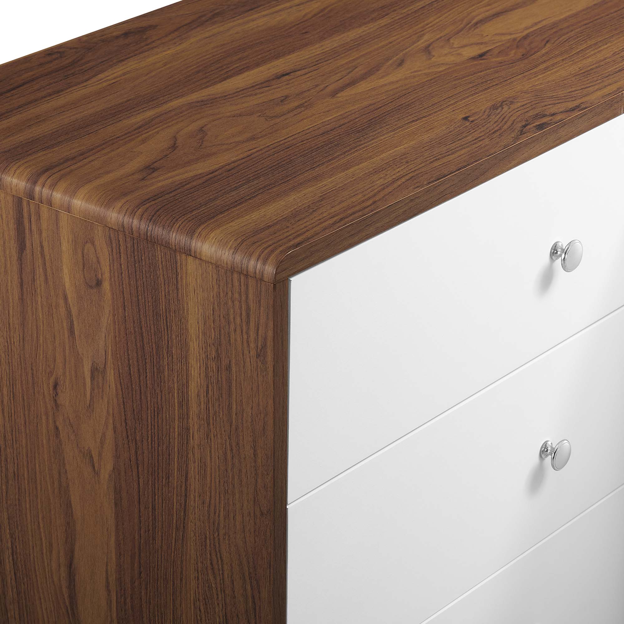 Transmit 3-Drawer Chest in Walnut White