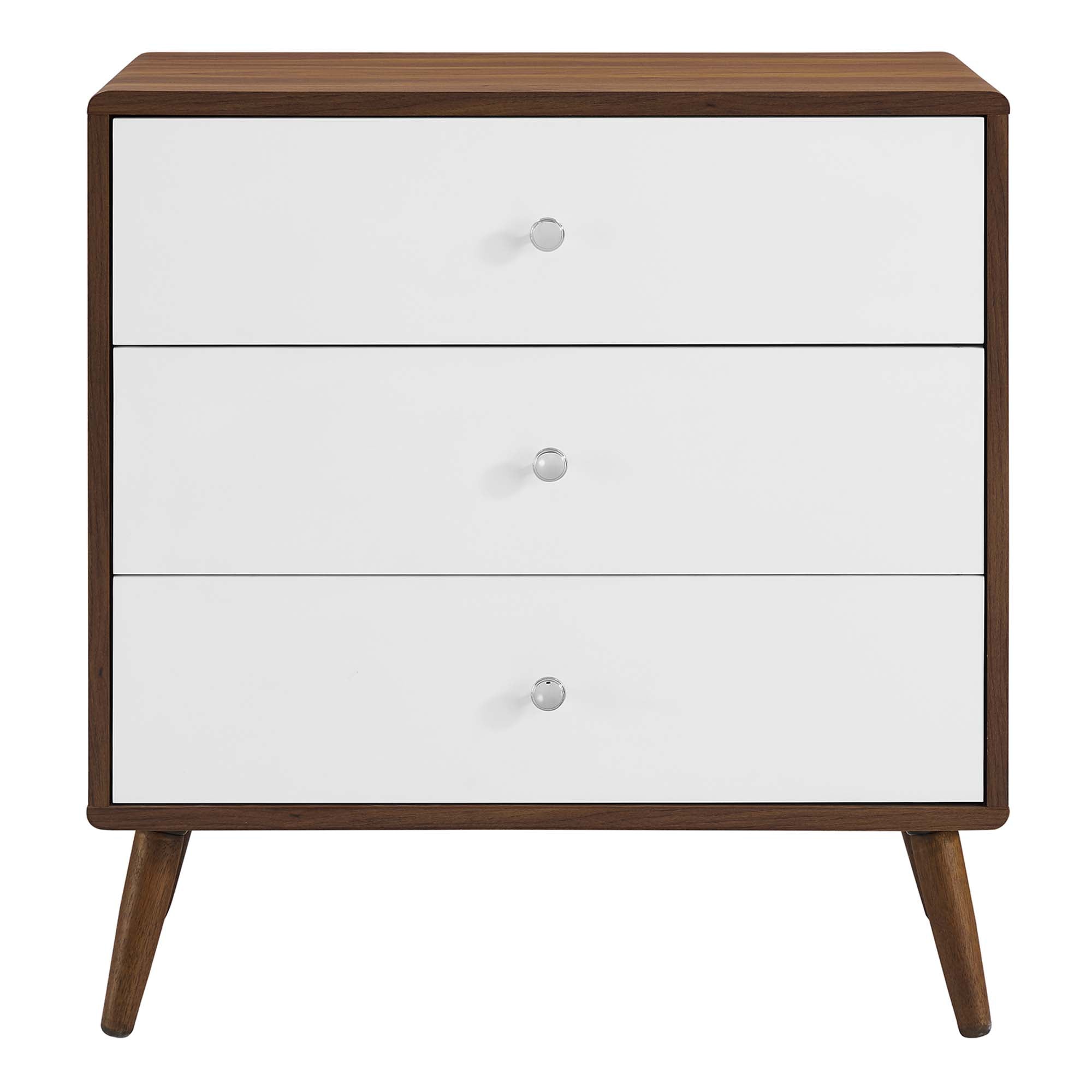 Transmit 3-Drawer Chest in Walnut White