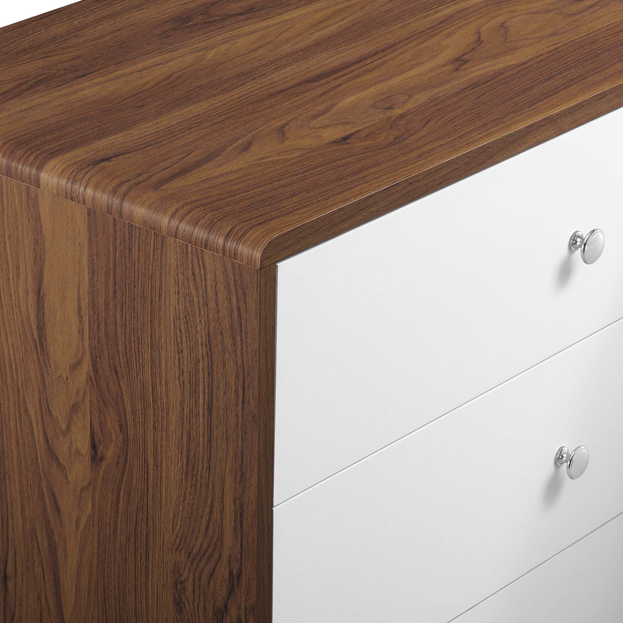 Transmit 4-Drawer Chest in Walnut White