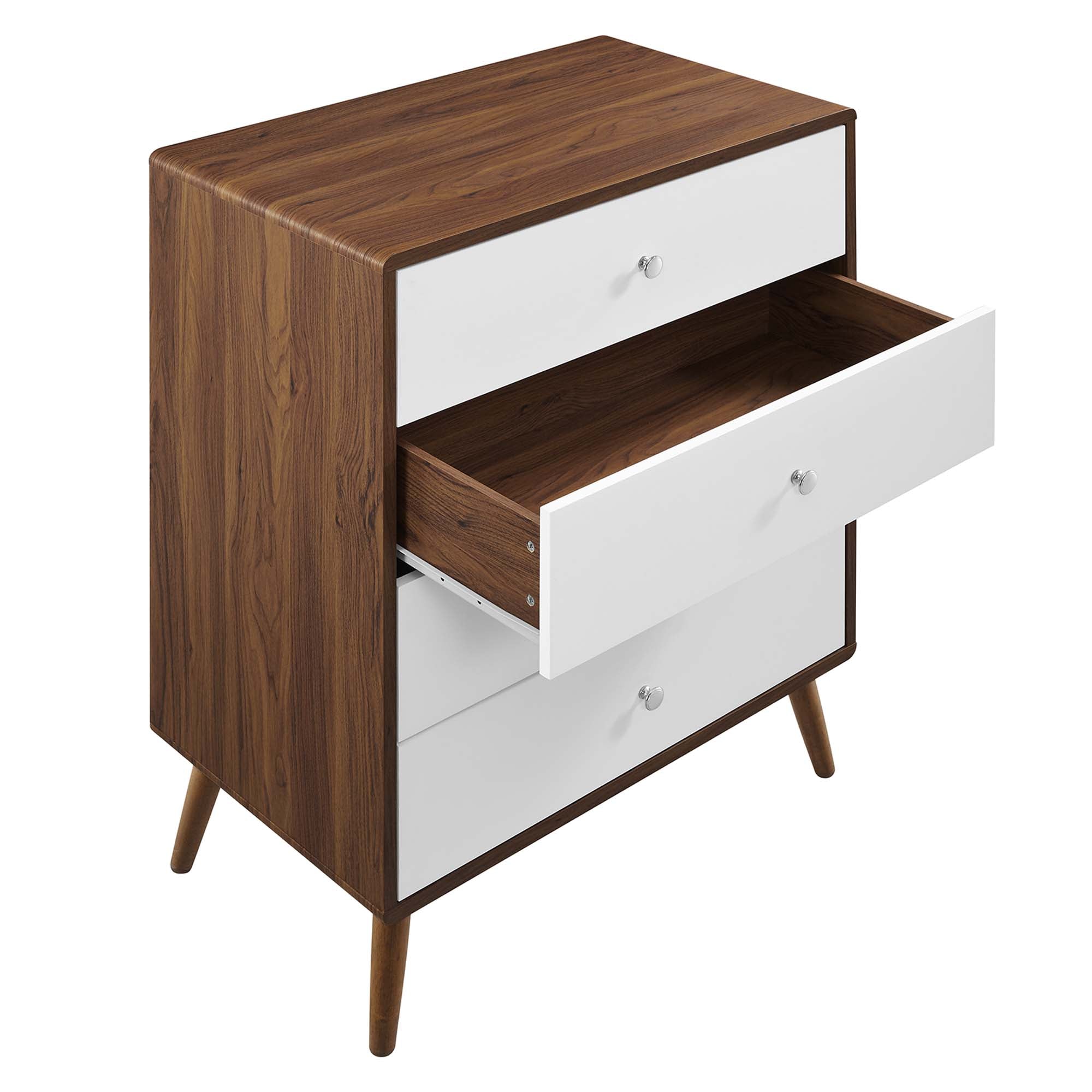 Transmit 4-Drawer Chest in Walnut White