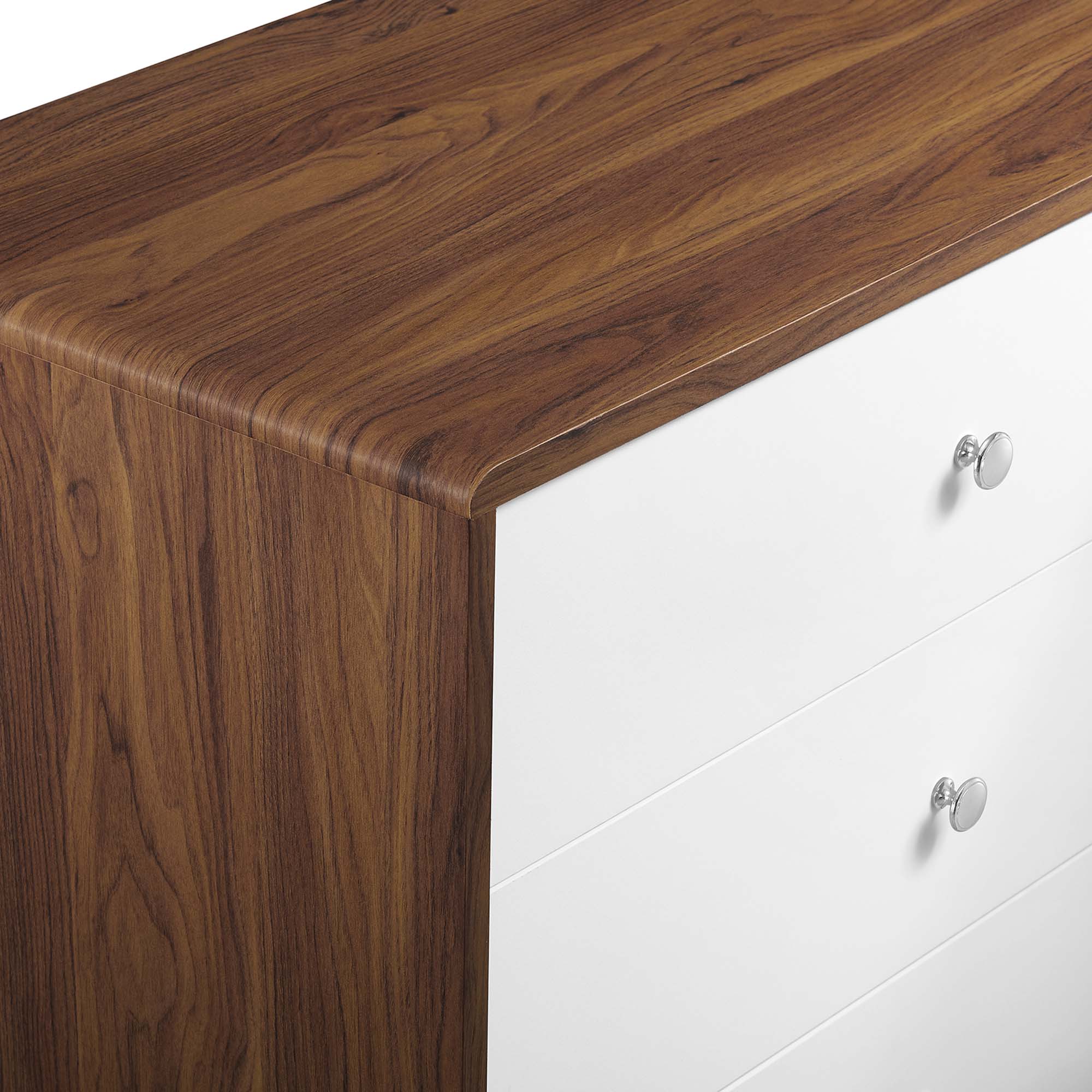 Transmit 5-Drawer Chest in Walnut White