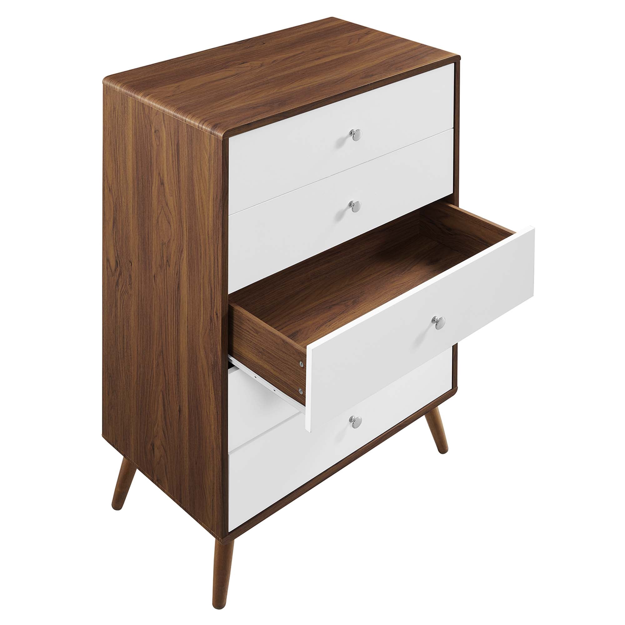 Transmit 5-Drawer Chest in Walnut White