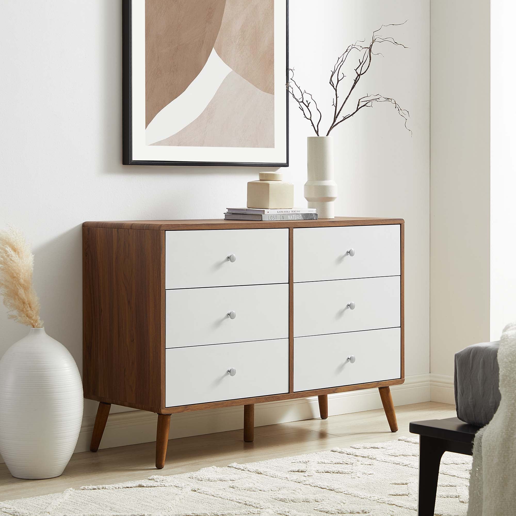 Transmit 47" Dresser in Walnut White